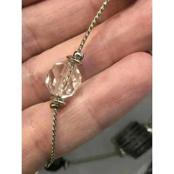 Multistrand Black White Clear Beaded Faceted Bead Necklace with Extender - Picture 12 of 16